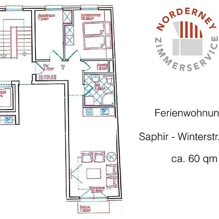 Apartmán Winterstrasse 17 - Saphir Norderney